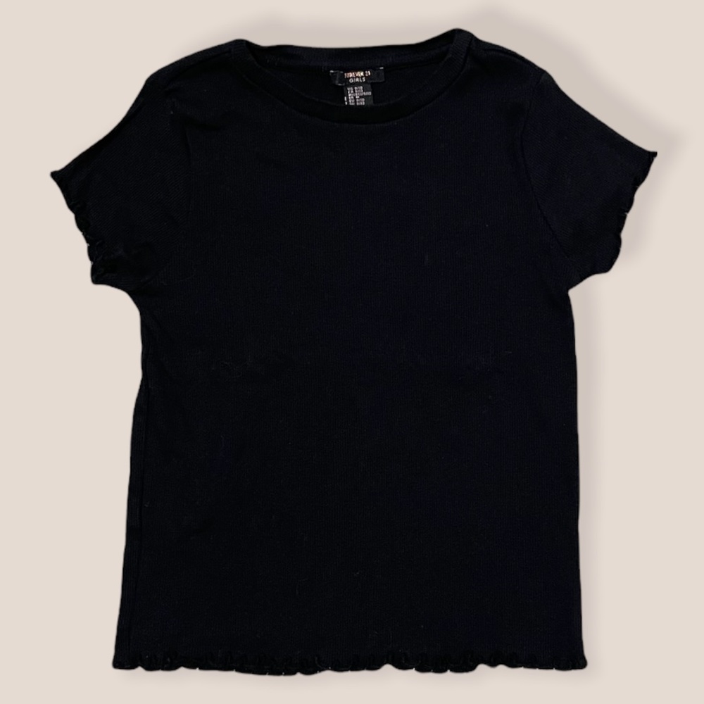 Forever 21 Girls Lettuce-Edge Tee